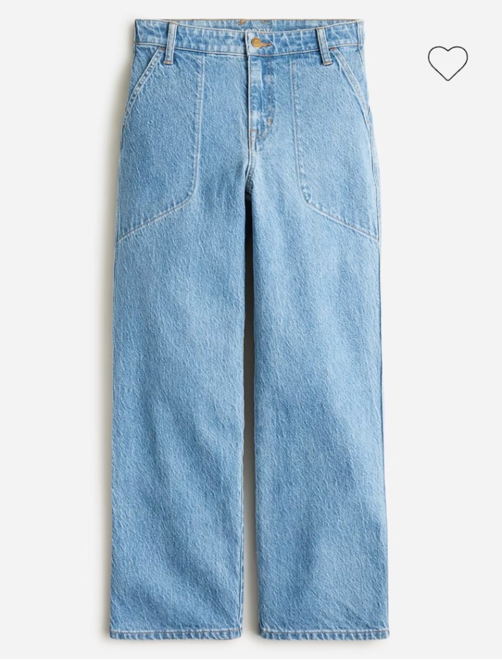 J. Crew 100% Cotton Sailor Slim Wide-Leg Jean Denim in Morning Sky Wash Size 28